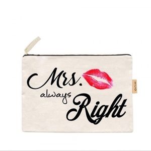 "Mrs always Right" Canvas Pouch